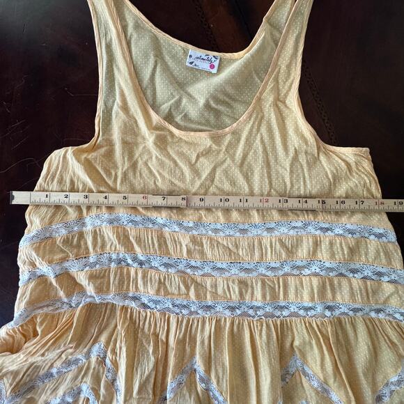 Free People Intimate Voile Lace babydoll boho dress slip nightgown Small Orange - Picture 5 of 7